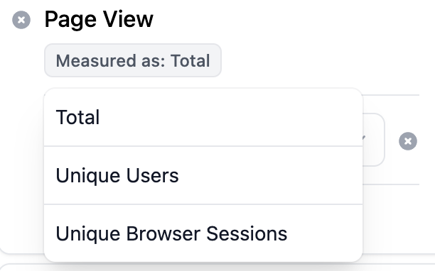 The aggregate picker for Page View.